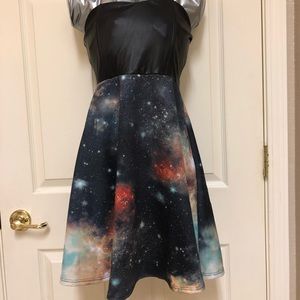 5th culture galaxy strapless dress